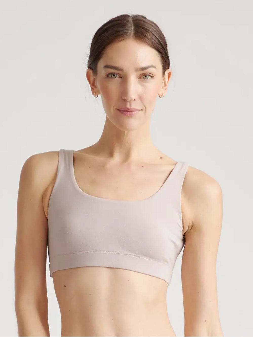 NWOT QUINCE 2 Pack Organic Cotton Tank Bralettes XL Mink 0937